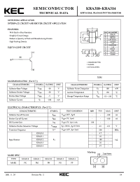 Datasheet KRA313 manufacturer KEC